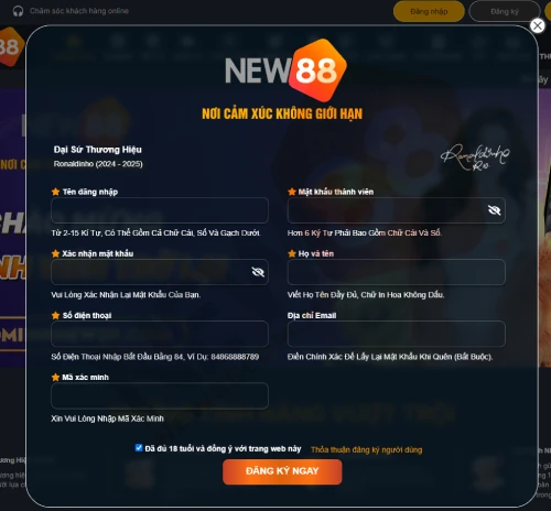 huongdandangkynew88 New88 Link Chính Thức New88 Com Khuyến Mãi Độc Quyền Mới Nhất Hướng Dẫn Cách Đăng Ký New88 Chi Tiết